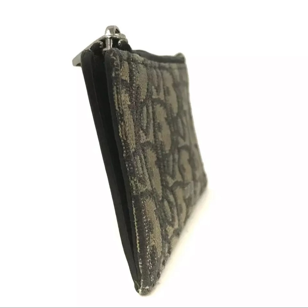 AUTH Christian Dior Trotter Canvas Card Case Pouch Navy Blue - Picture 2 of 7